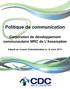 POLITIQUE DE COMMUNICATION CDC MRC DE L ASSOMPTION