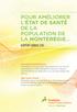 POUR AMÉLIORER L ÉTAT DE SANTÉ DE LA POPULATION DE LA MONTÉRÉGIE