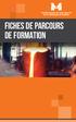 FICHES DE PARCOURS DE FORMATION