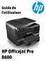Guide de l'utilisateur. HP Oﬀicejet Pro 8600