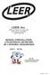 LEER, Inc. 206 Leer Street, P.O. Box 206 New Lisbon, WI 53950 1-800-766-5337